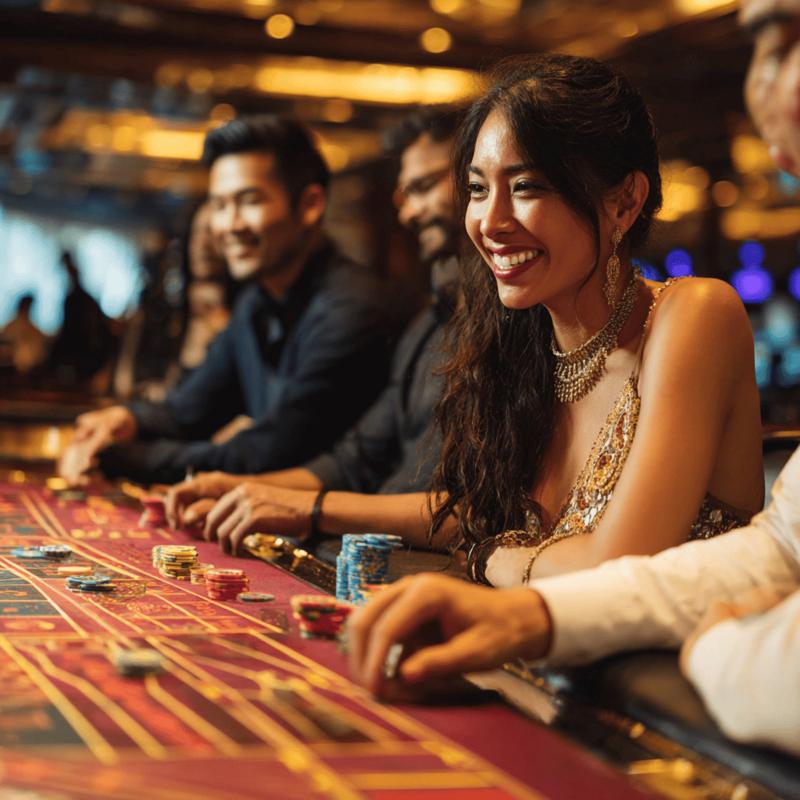NagaWorld Casino interior showing gaming tables and slot machines in Cambodia's premier casino resort